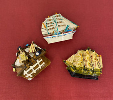 Vintage 1980s / 1990s - Sailing Ship - Fridge Magnet Lot picture