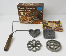 Vintage Nordic Ware Double Rosette and Timbale Iron 4 Shapes Original Box picture