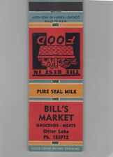 Matchbook Cover Bill's Market Otter Lake picture