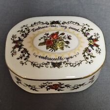 Vintage Franklin Porcelain 1983 Songs of Love Music Box Embrace Me My Sweet  picture