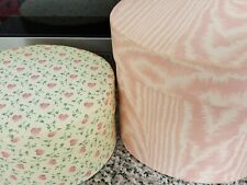 Two Vintage Oval Decorative or Gift Boxes-1980s-Pink Swirls & Hearts picture