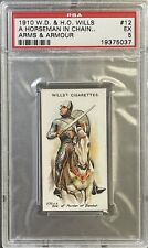 1910 WD & HO Wills Sports Of All Nations A HORSEMAN IN CHAIN #12 PSA 5 EX picture