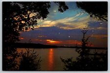 Lake Country Sunset Beautiful Scene Sunset Summer VTG Unposted Chrome Postcard picture