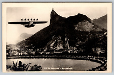 Real Photo Dornier DO X Seaplane Rio De Janeiro BOTAFOGO c1950s Vintage Flying picture