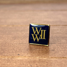 World War II WWII Square Lapel Pin Button, Vintage picture