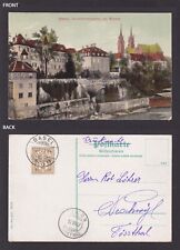 SWTZERLAND, Vintge postcard, Basel, German Knights Garden with Minster picture