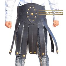 Medieval Knight Roman Gladiator Leather Waist Armor Wide Kidney Belt IMA-LB-040 picture
