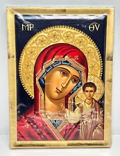 Virgin Mary Orthodox Icon Handmade Byzantine Art picture