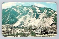 Aspen CO-Colorado, Ajax Mountain Ski Run, Antique Vintage Souvenir Postcard picture