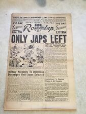 SOLDIERS Newspapers  ROUNDUP INDIA BURMA  THEATRE VE DAY *ONLY JAPAN LEFT * 1945 picture