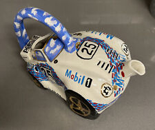 Ceramic Porsche Mobil1 #25 Craig Booth model car art Clay custom Tea Pot RARE picture