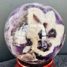 Top Natural Dream Amethyst Sphere Polished Quartz Crystal Ball Healing 560g picture