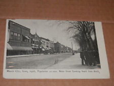 MASON CITY IOWA - 1906 ERA UNUSED POSTCARD - MAIN STREET picture