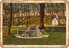 Metal Sign - Pennsylvania Postcard - Spangler's Spring, Gettysburg, Pa. picture
