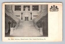 Harrisburg PA-Pennsylvania, The Main Stairway, Antique, Vintage Postcard picture