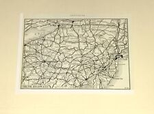 91 Year Old PENNSYLVANIA Auto Highway Map, Very Detailed, Near Mint picture