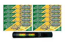 Juicy Jay's Banana Rolling Papers 1.25 10 Packs & Child Resistant Tube picture