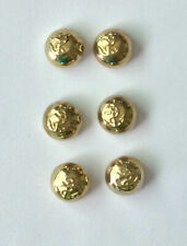 ANCHOR WITH ROPE GOLD METAL DOME BUTTONS SET OF 6 picture
