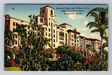 Hollywood FL-Florida, Hollywood Beach Hotel, Advertising, Vintage Postcard picture