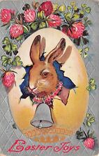 Antique Easter Card Miserable Grumpy Rabbit Bunny Crotchety Vtg Postcard W3 picture