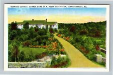Kennebunkport ME, Seawood Cottage, N Booth Tarkington, Maine Vintage Postcard picture