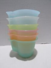 VTG SET OF 6  1950’S TUPPERWARE PASTEL CUPS MILLIONAIRE LINE MADE IN USA-TUPPER picture