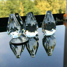 10PC Clear Pear-shaped Crystal Suncatcher Faceted Prism Chandelier Pendant Decor picture