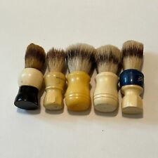 Lot of 5 Vintage Shaving Brushes Badger Bristles Plastic Handle Unrestored A picture