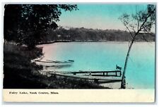 1912 Boat Dock Fairy Lake Sauk Centre Minnesota Posted Vintage Antique Postcard picture