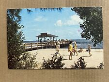 Postcard Sanibel Island FL Florida Fishing Pier Beach Vintage PC picture
