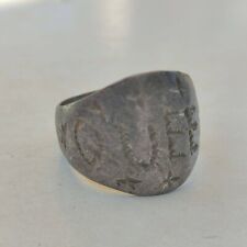 EXTREMELY RARE ANCIENT ROMAN RING IN VINTAGE SILVER INTAGLIO ENGRAVED *QUEEN* picture