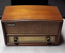 Vintage 1960s Zenith Tube AM FM Radio S-52224 Wood Cabinet picture