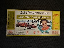 1968 Indy 500 AJ Foyt Signed Ticket Stub (1967 Indy Race Winner) Indianapolis picture