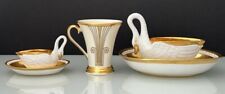 Large Rare Antique Sevres Empire Period Porcelain Swan Cup & Saucer 1804-1809 picture