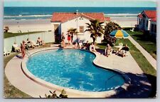 Florida Shores Cottages & Motel Daytona Beach Florida Chrome c1950 Postcard picture