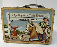 VINTAGE ROY ROGERS AND DALE EVANS DOUBLE R METAL LUNCHBOX 1950'S, picture