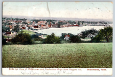 Postcard~ Birds-eye View~ Middletown & Connecticut River From Asylum Hill~ CT picture