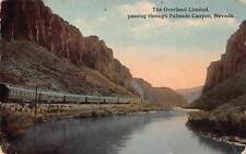 Overland Ltd Train Railway Railroad Palisade Canyon NV Nevada Vtg Postcard O9 picture