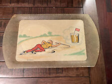 Vintage Golf 19th Hole Fiberglass Tray w/ Artwork by Grace B Gilmore picture