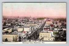 Watertown, WI-Wisconsin, Bird's Eye City View c1912, Vintage Souvenir Postcard picture