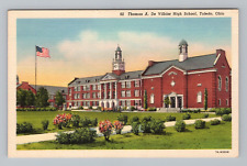 Postcard Thomas A De Vilbiss High School Toledo Ohio OH Education Street View picture