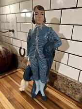 Vintage Blue Boy Statue Vintage Marked 12 Inches Hand Painted Ceramic Statues picture