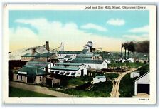 c1940's Bird's Eye View Lead And Zinc Mills Miami Oklahoma OK Unposted Postcard picture