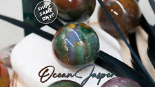Cute Mini Colorful Ocean Jasper Crystal Sphere Spiritual Healing Gemstone Ball picture