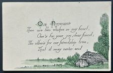 Our Friendship. Two Wishes. Vintage Postcard picture
