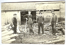 RPPC Lumber Sawmill Workers Late 1800s/Early 1900s Antique Postcard B2 picture