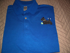 Scottie Scotty Dog Royal Blue Polo Shirt Embroidered with Let's Play picture