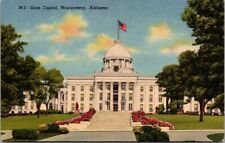 Vintage linen post card STATE CAPITOL BUILDING, MONTGOMERY, AL unused picture