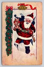 c1910 Santa Claus Signed Beaty Toy Bear Christmas P243A picture
