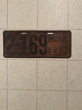 1917 Maine Automobile License Plate Tag # 2-169 picture